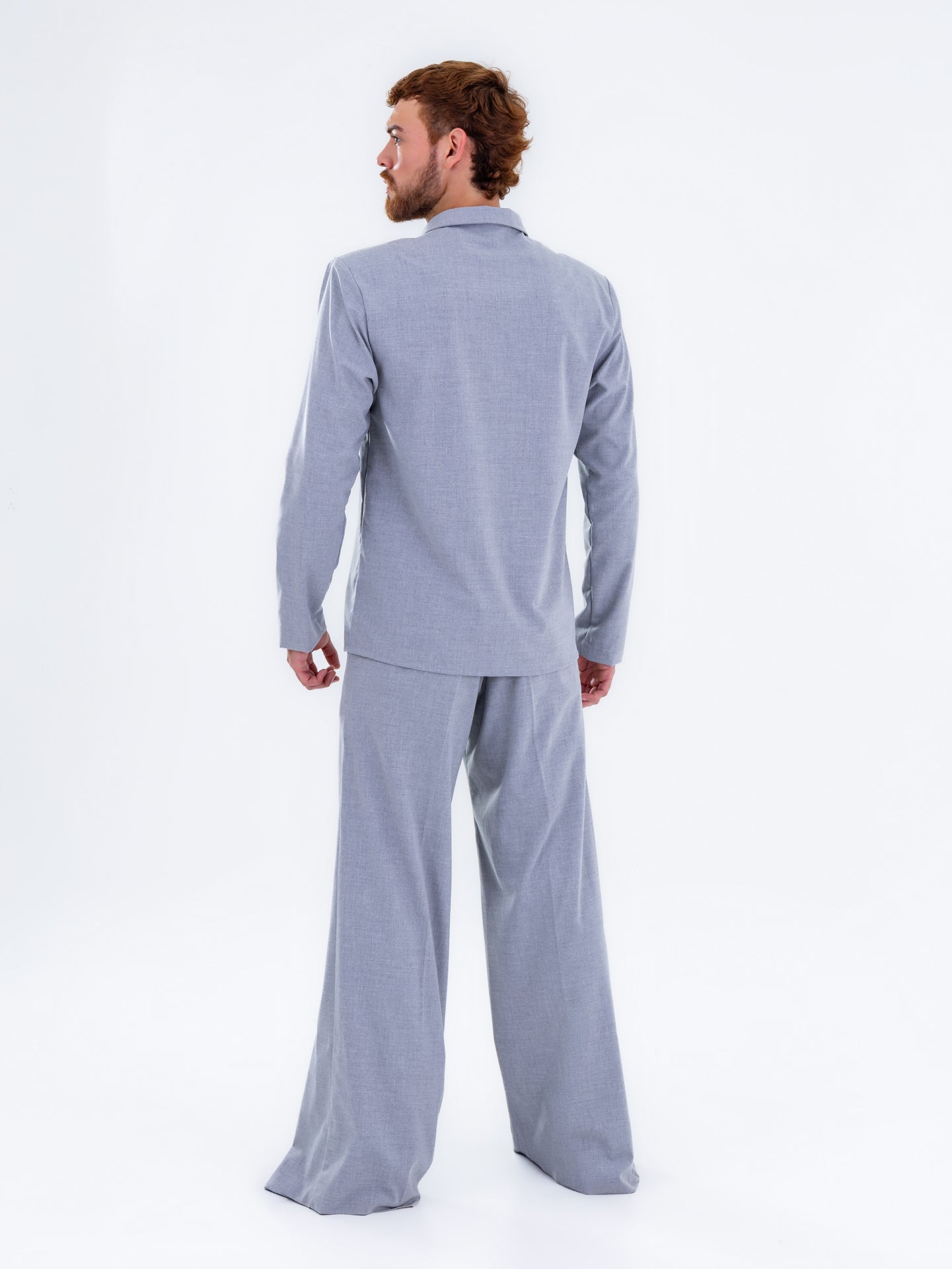 Camisa Oversize Azul Grisáceo
