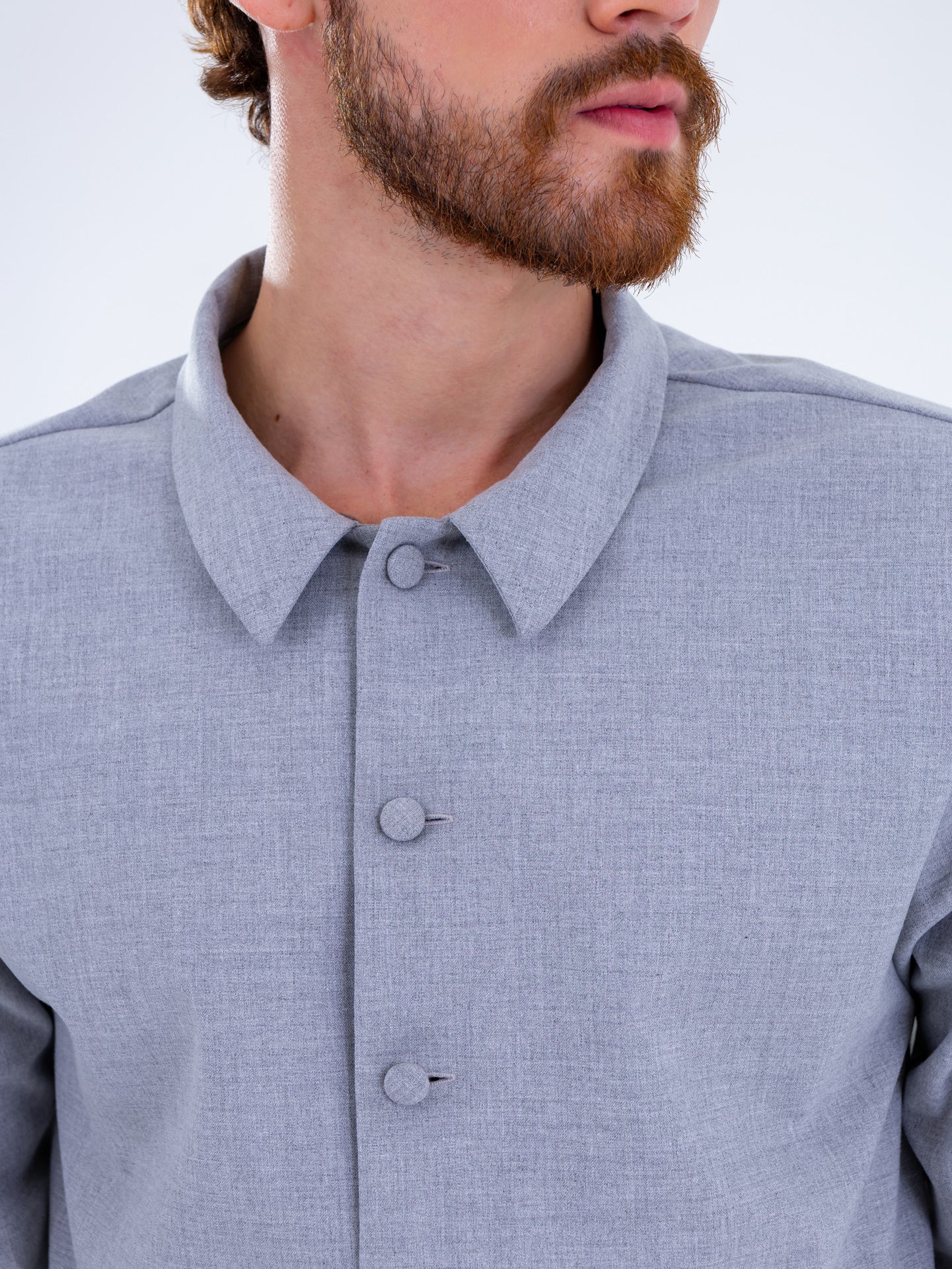 Camisa Oversize Azul Grisáceo