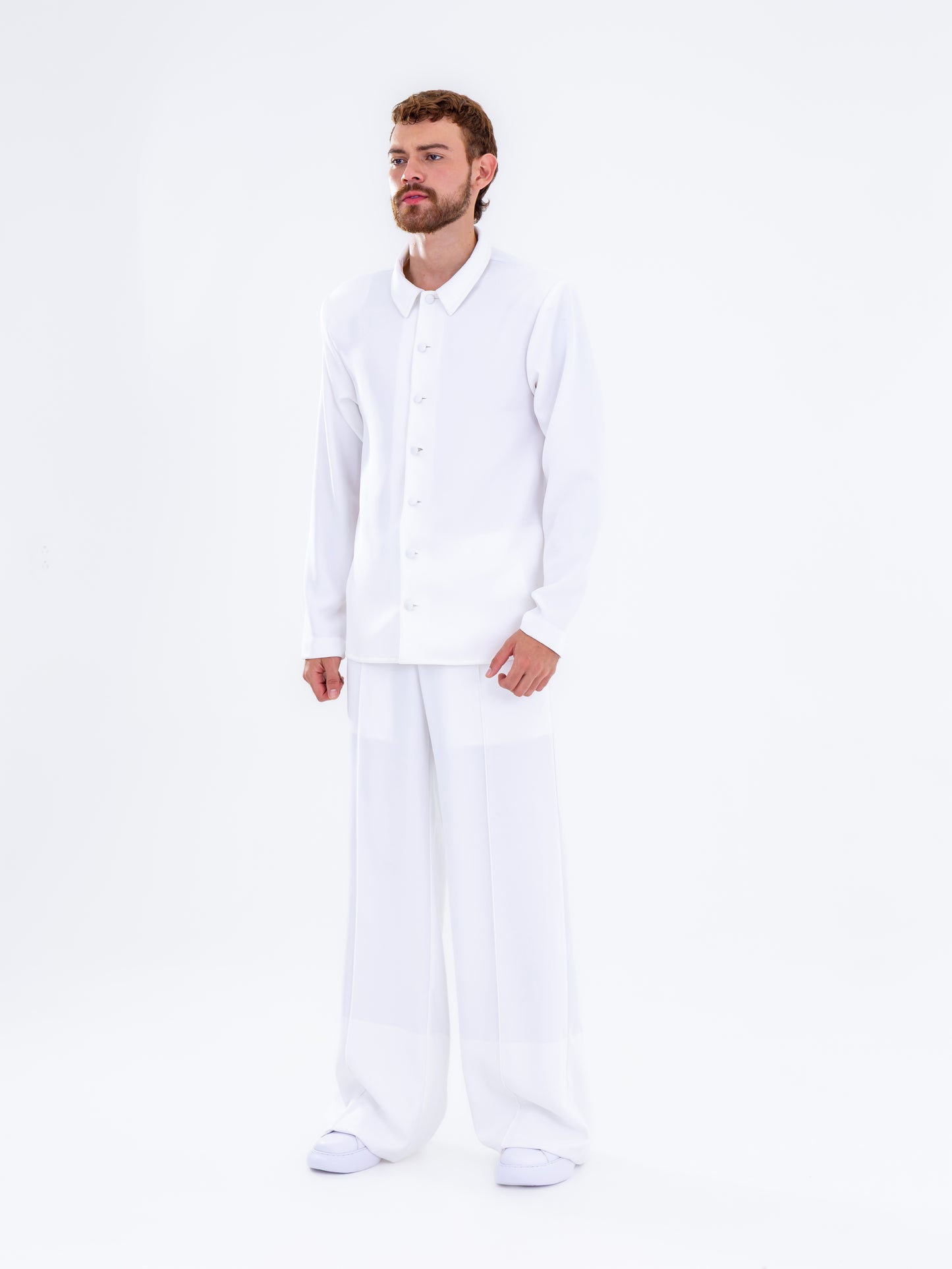 Fluid White Oversized Shirt