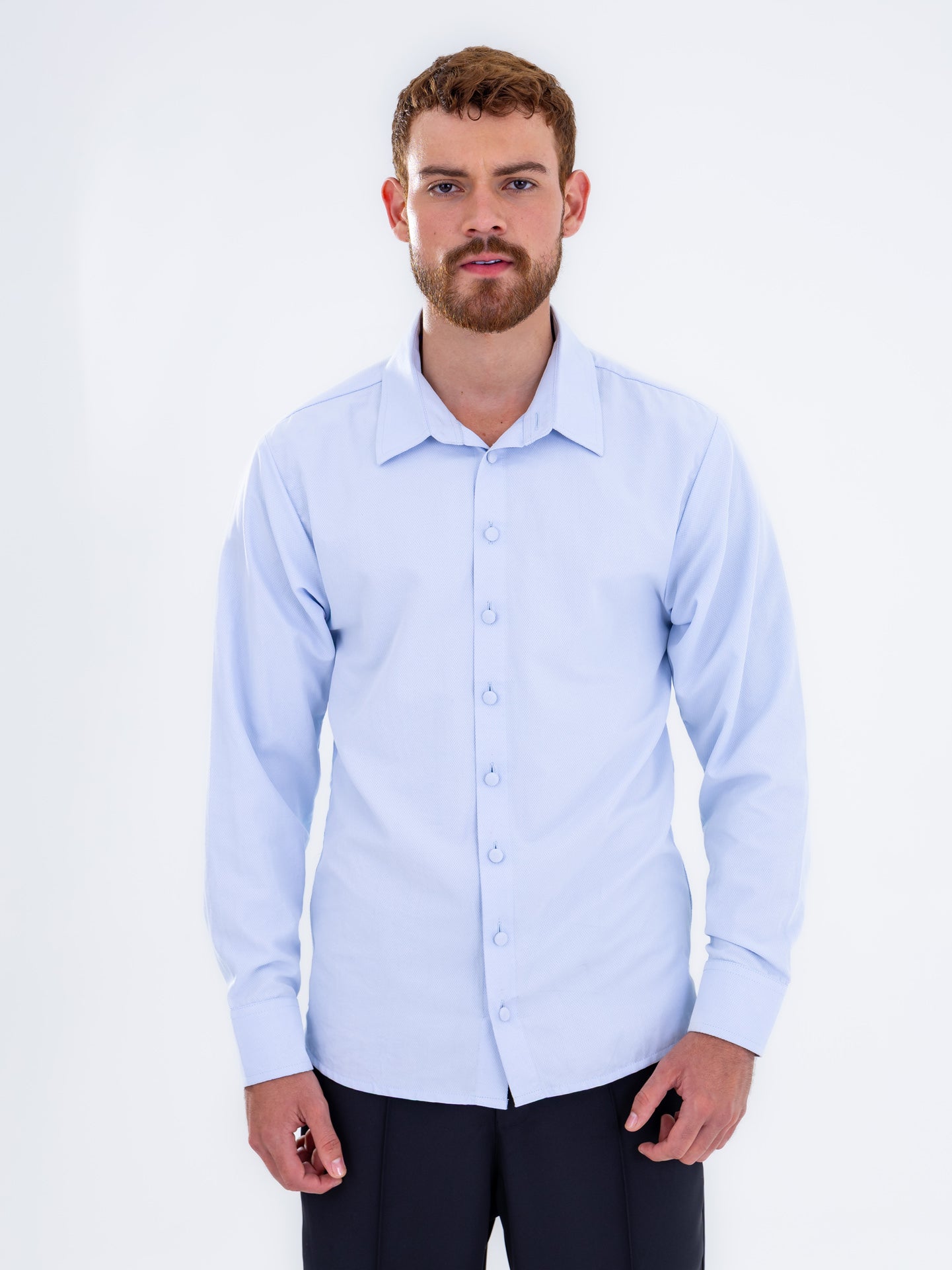 Camisa oversized azul claro