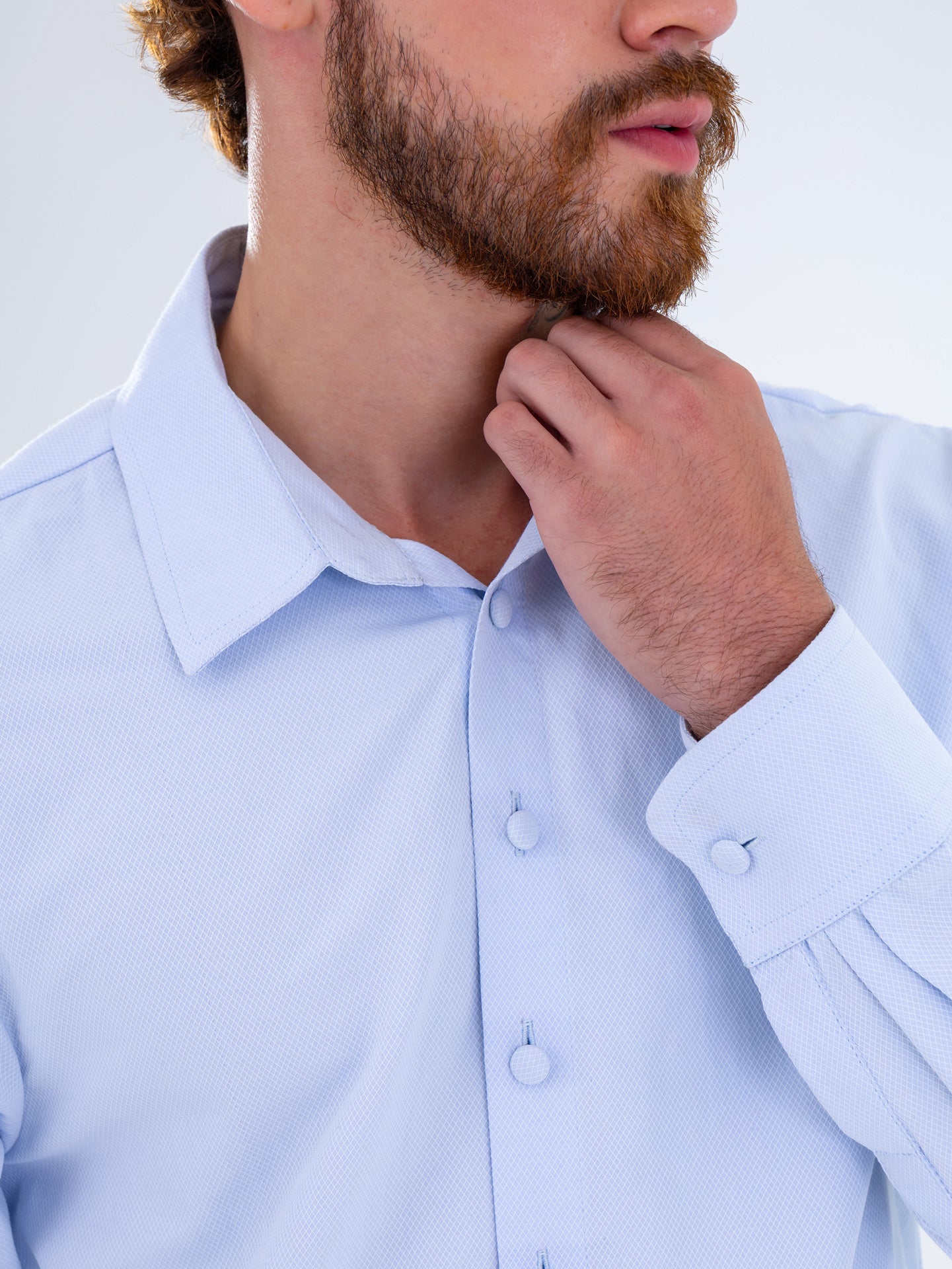 Camisa oversized azul claro