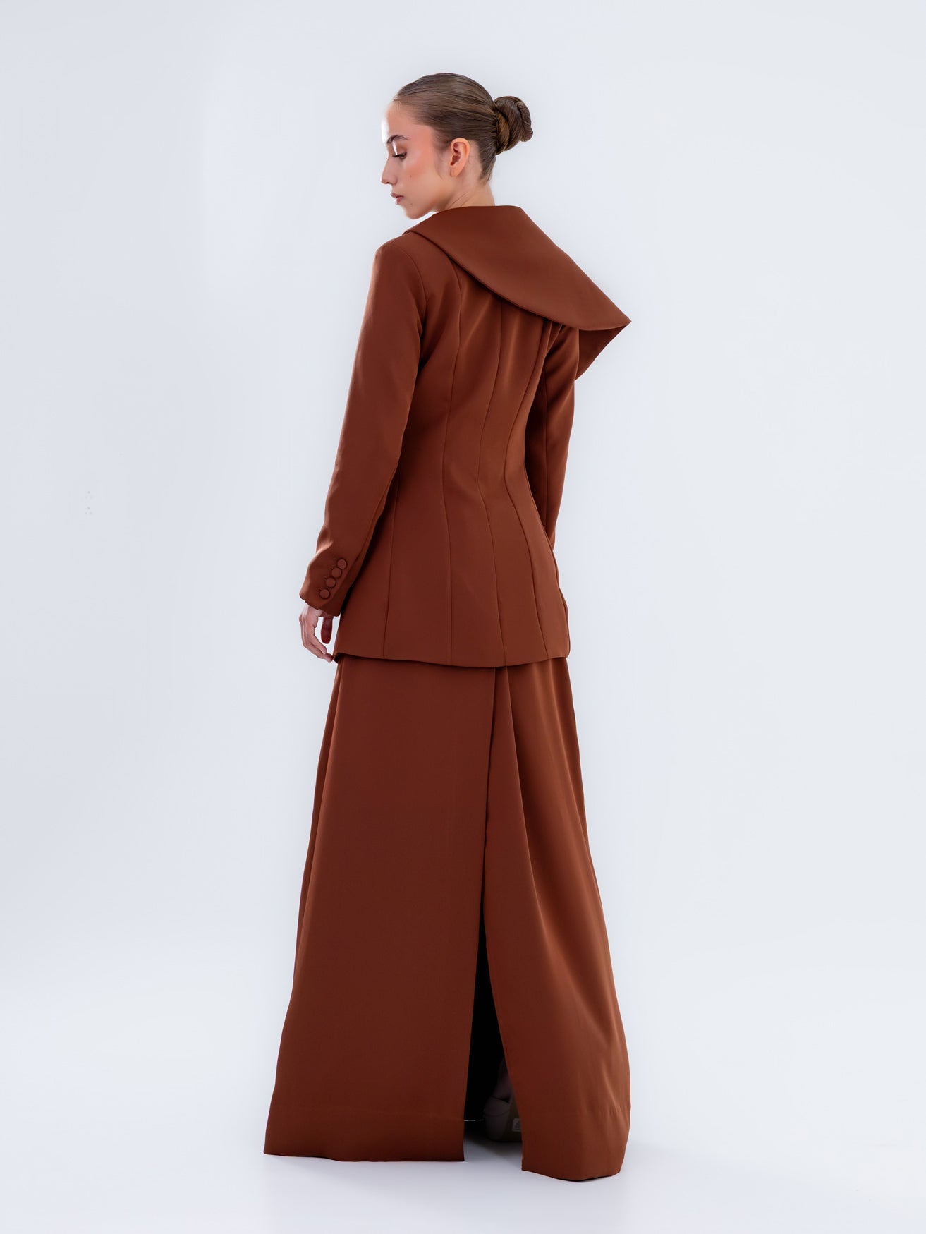 Deep Chocolate Cape Blazer