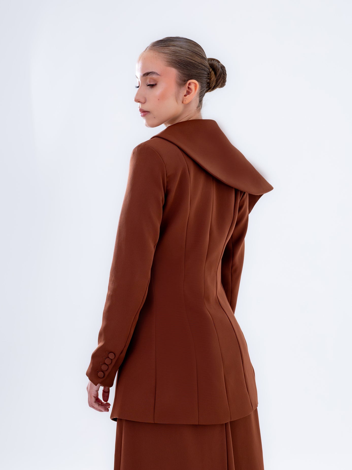 Deep Chocolate Cape Blazer