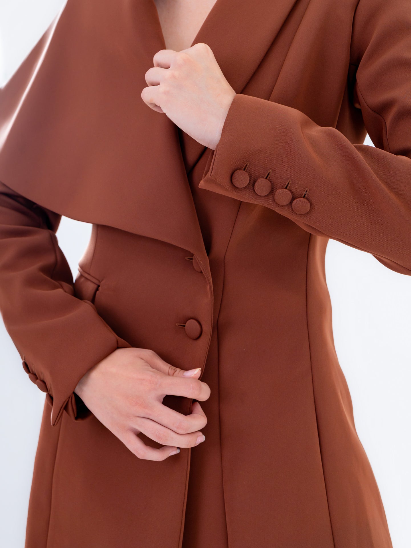 Deep Chocolate Cape Blazer