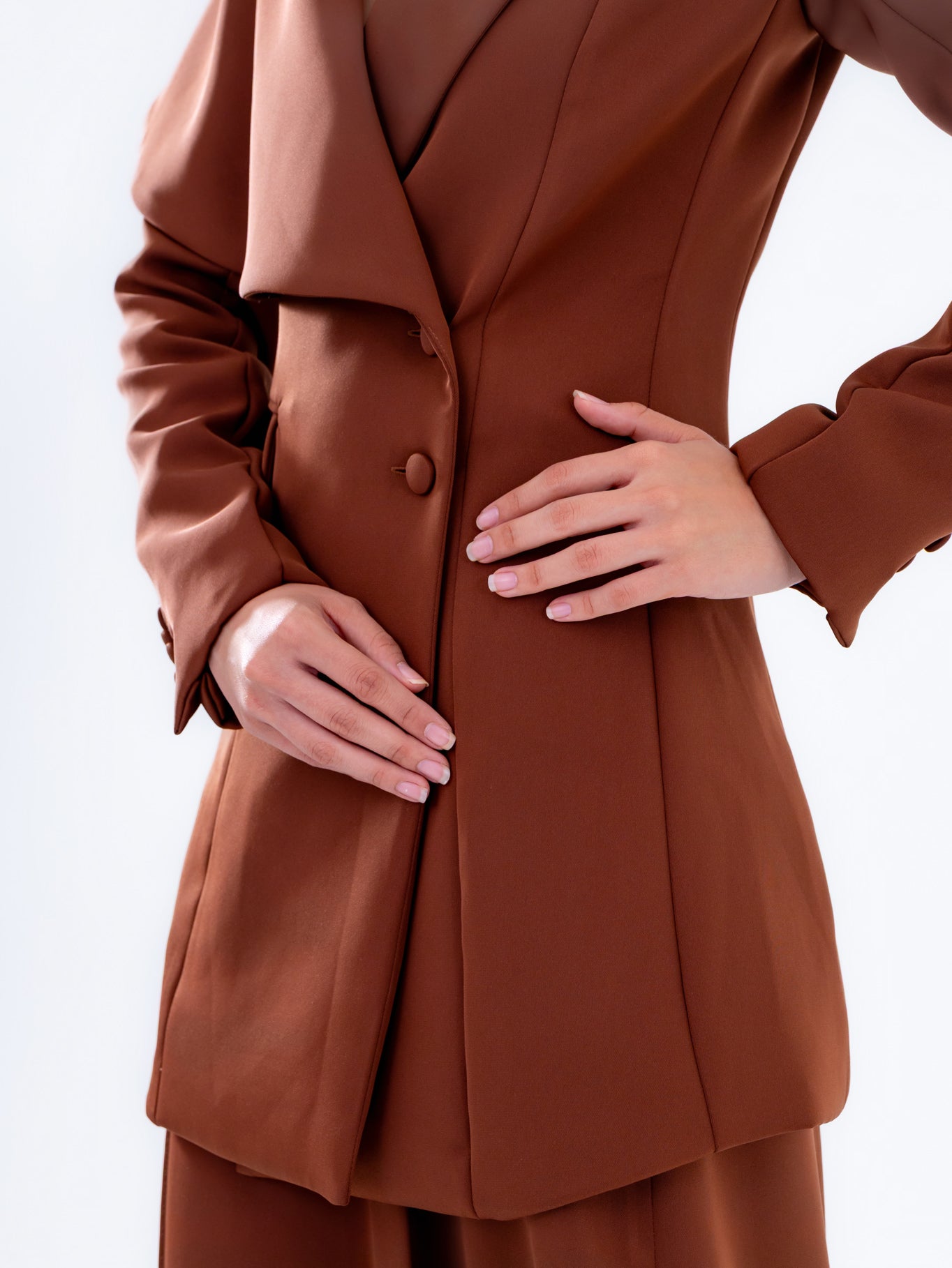 Deep Chocolate Cape Blazer