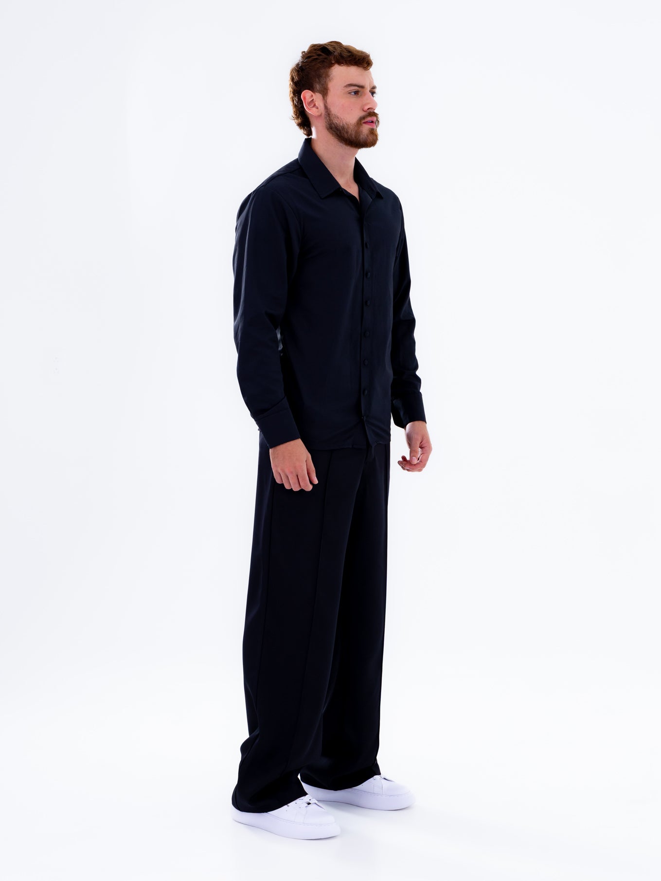 Camisa Negra Oversize Elegante