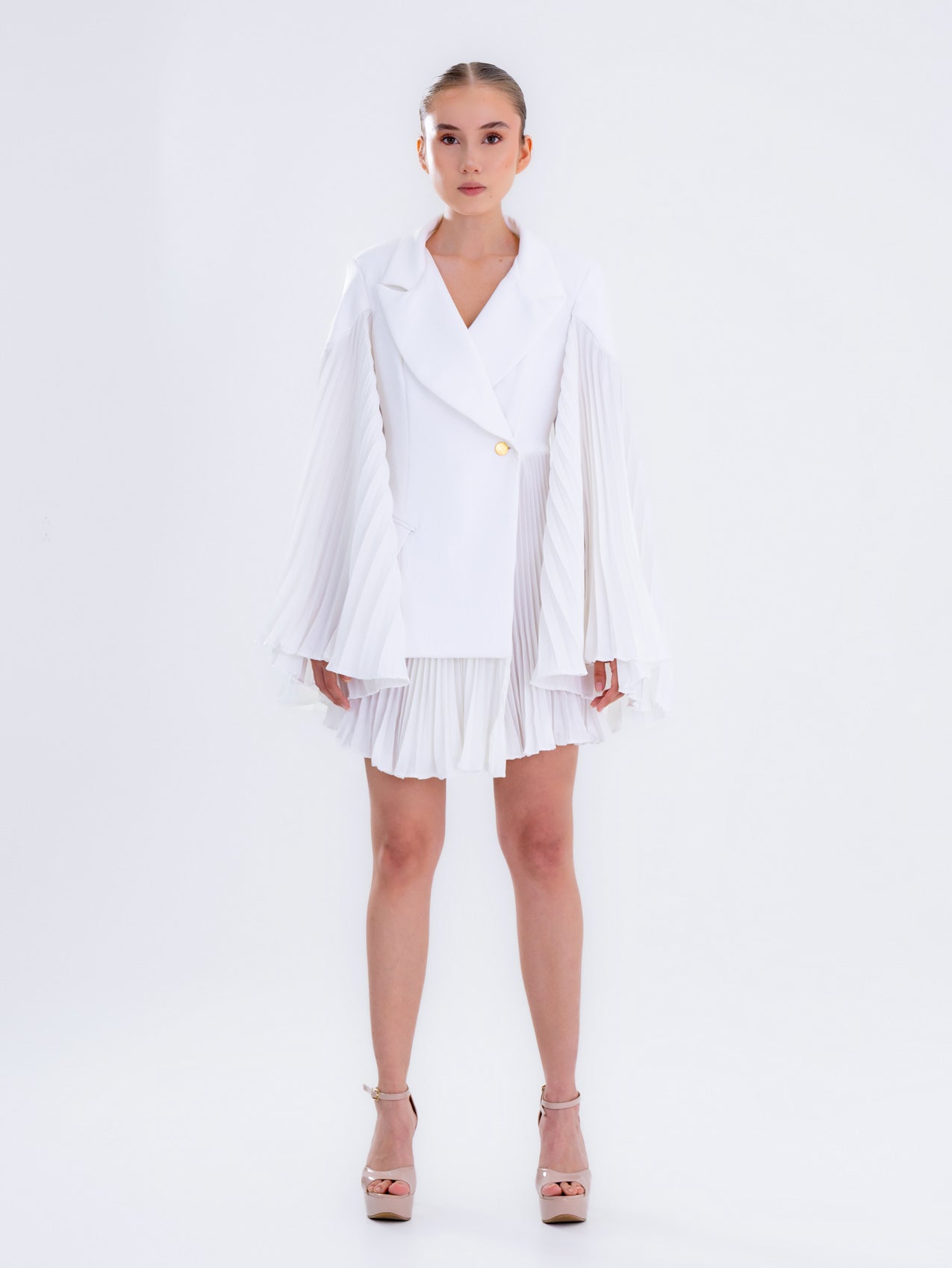White Hybrid Blazer