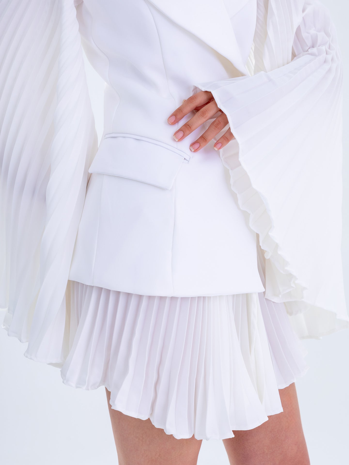 White Hybrid Blazer