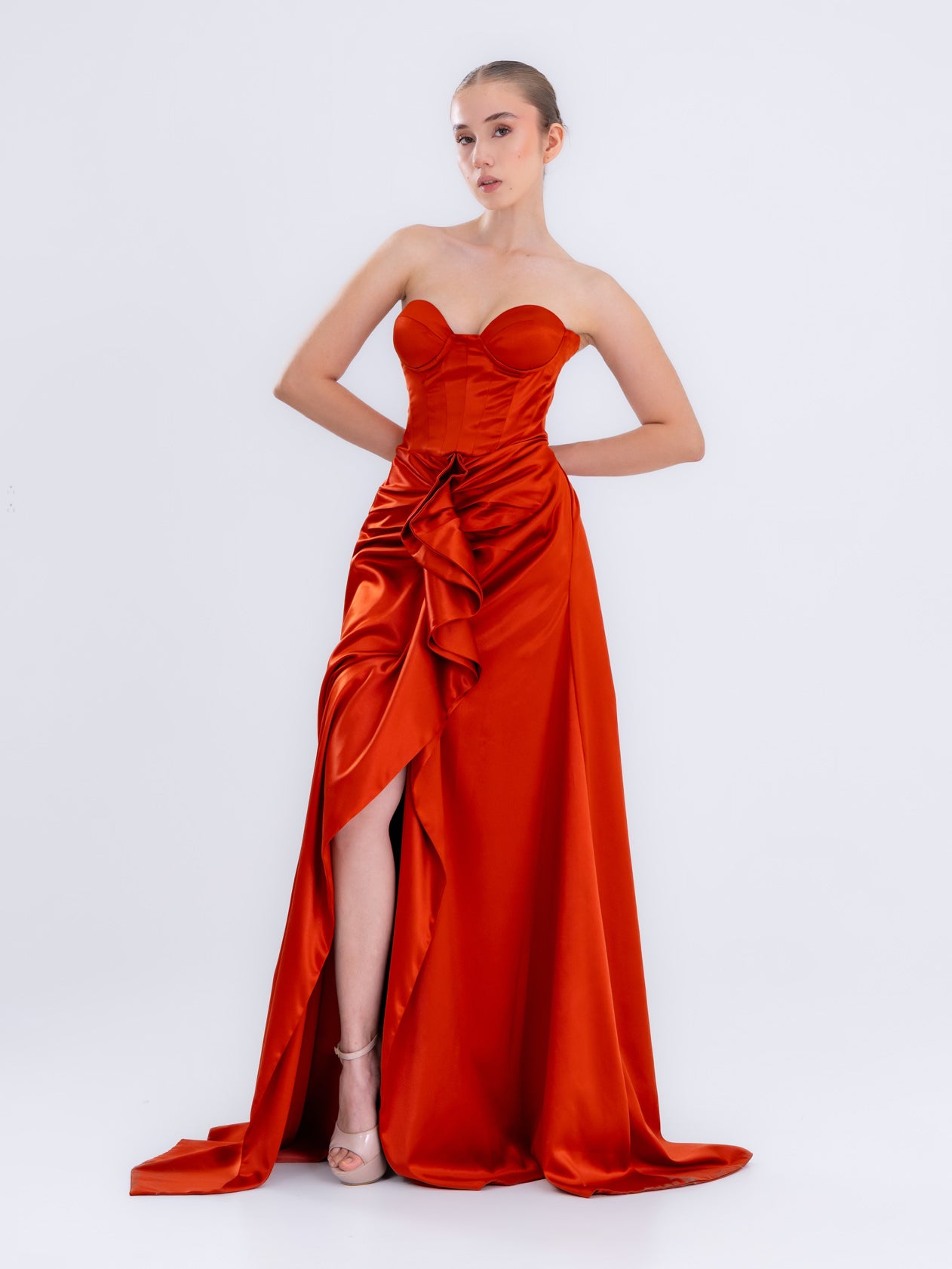 Red Evening Gala Gown