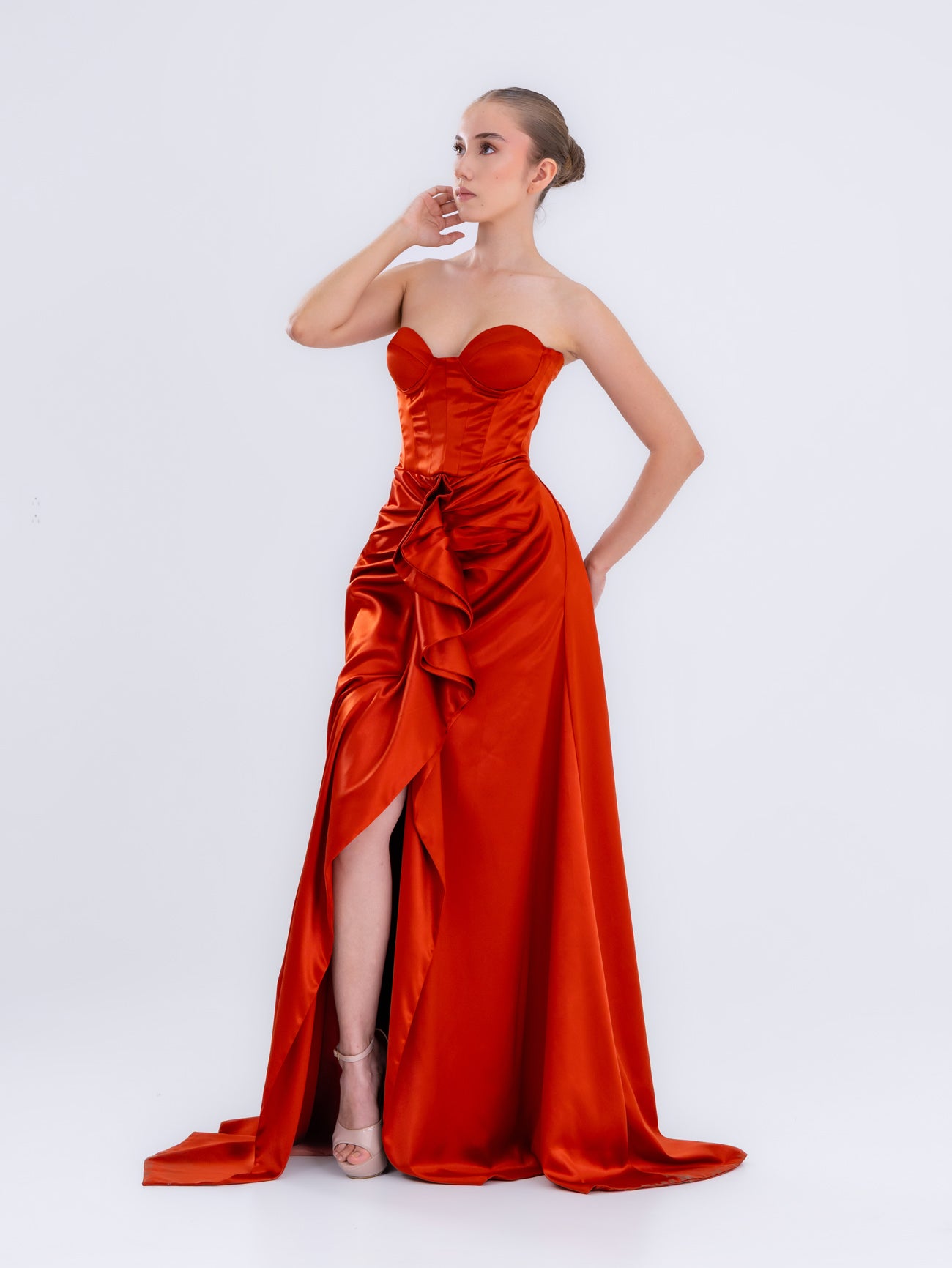 Red Evening Gala Gown