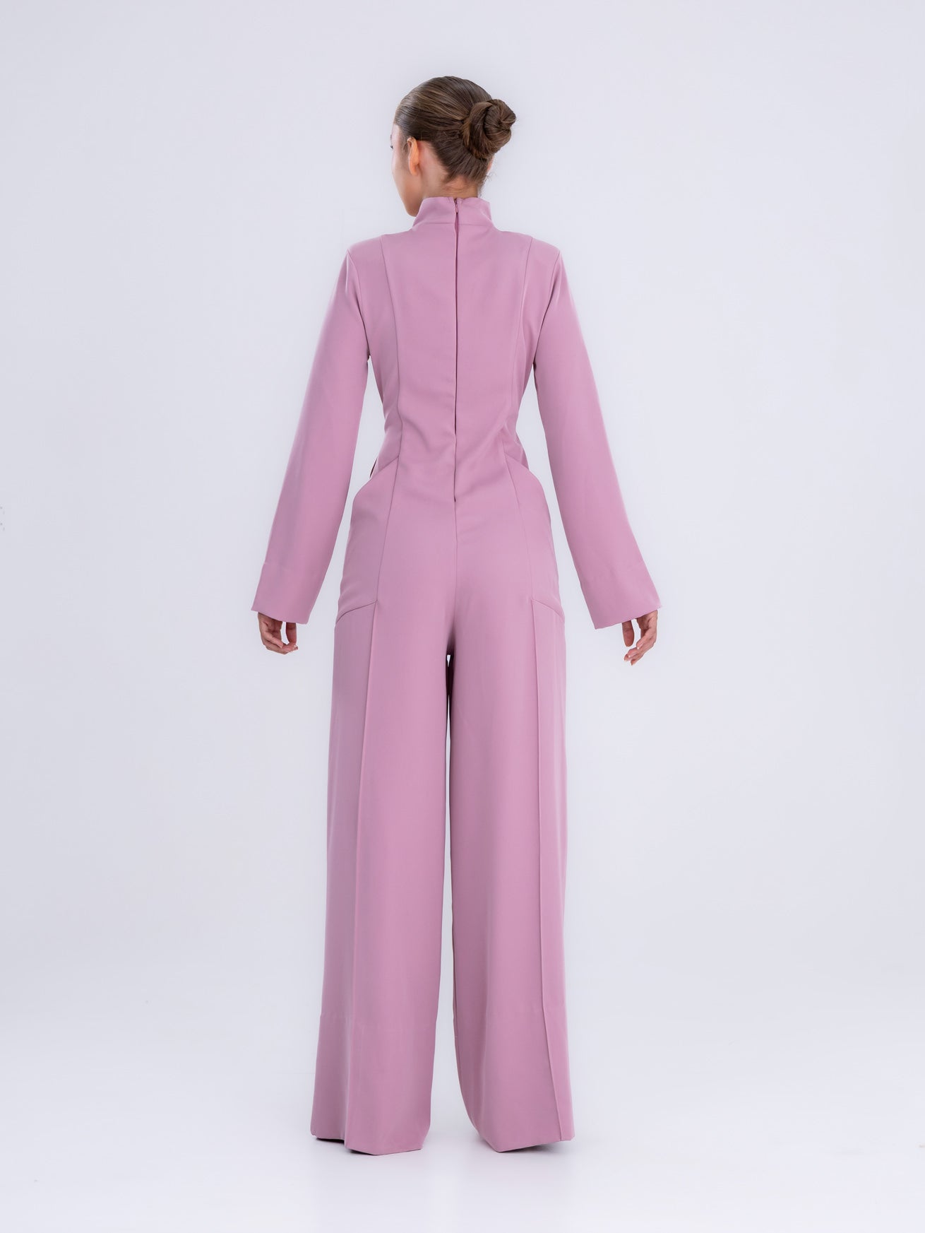 Mono rosa malva futurista para mujer