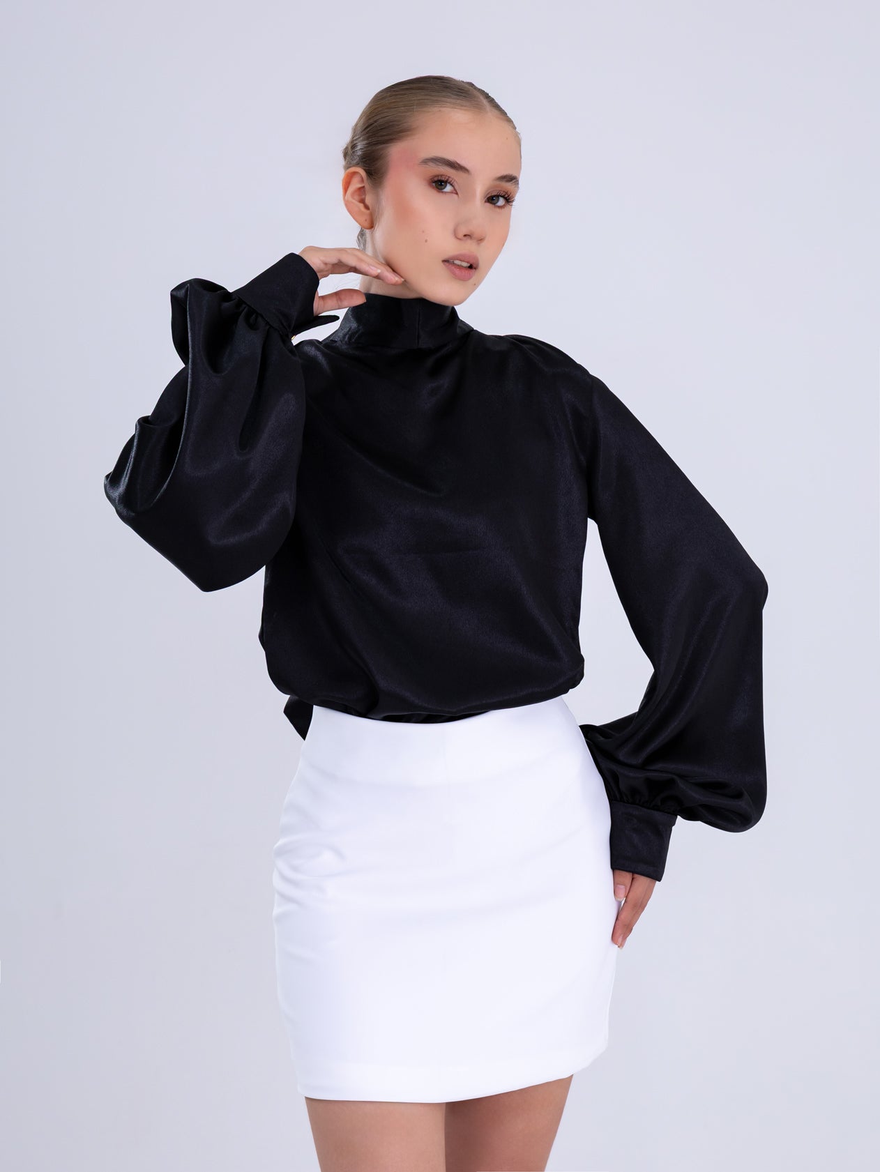 Midnight Bow Blouse