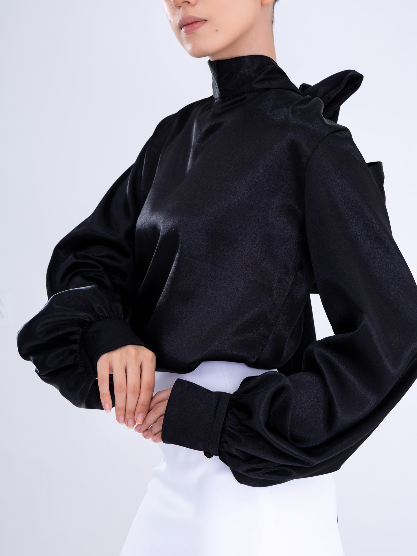 Midnight Bow Blouse