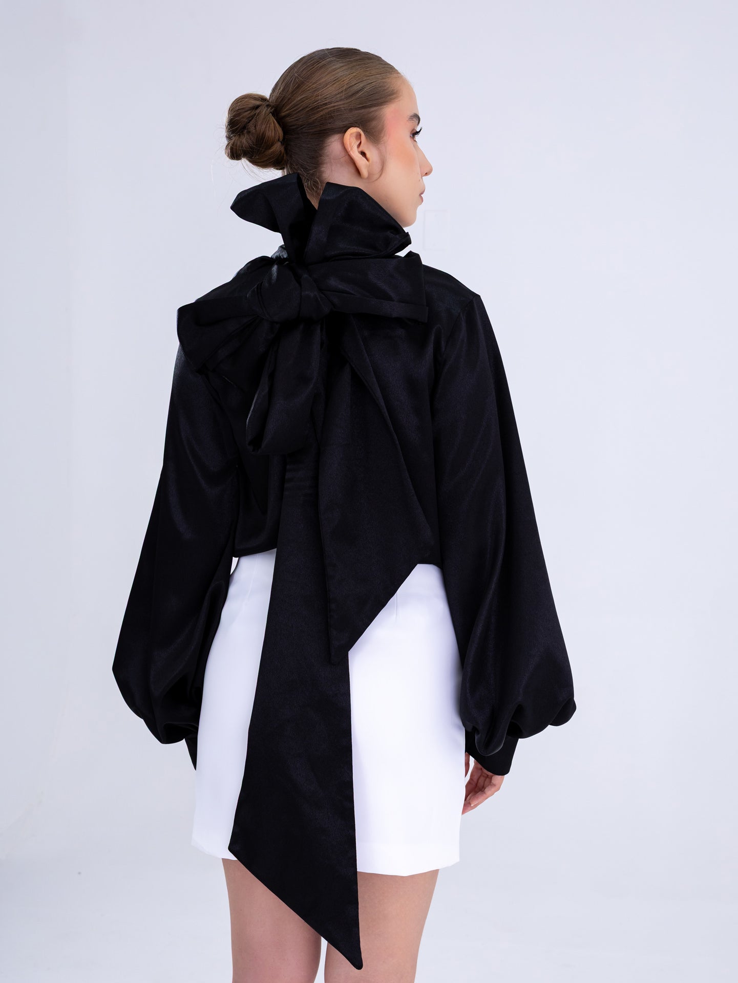 Midnight Bow Blouse
