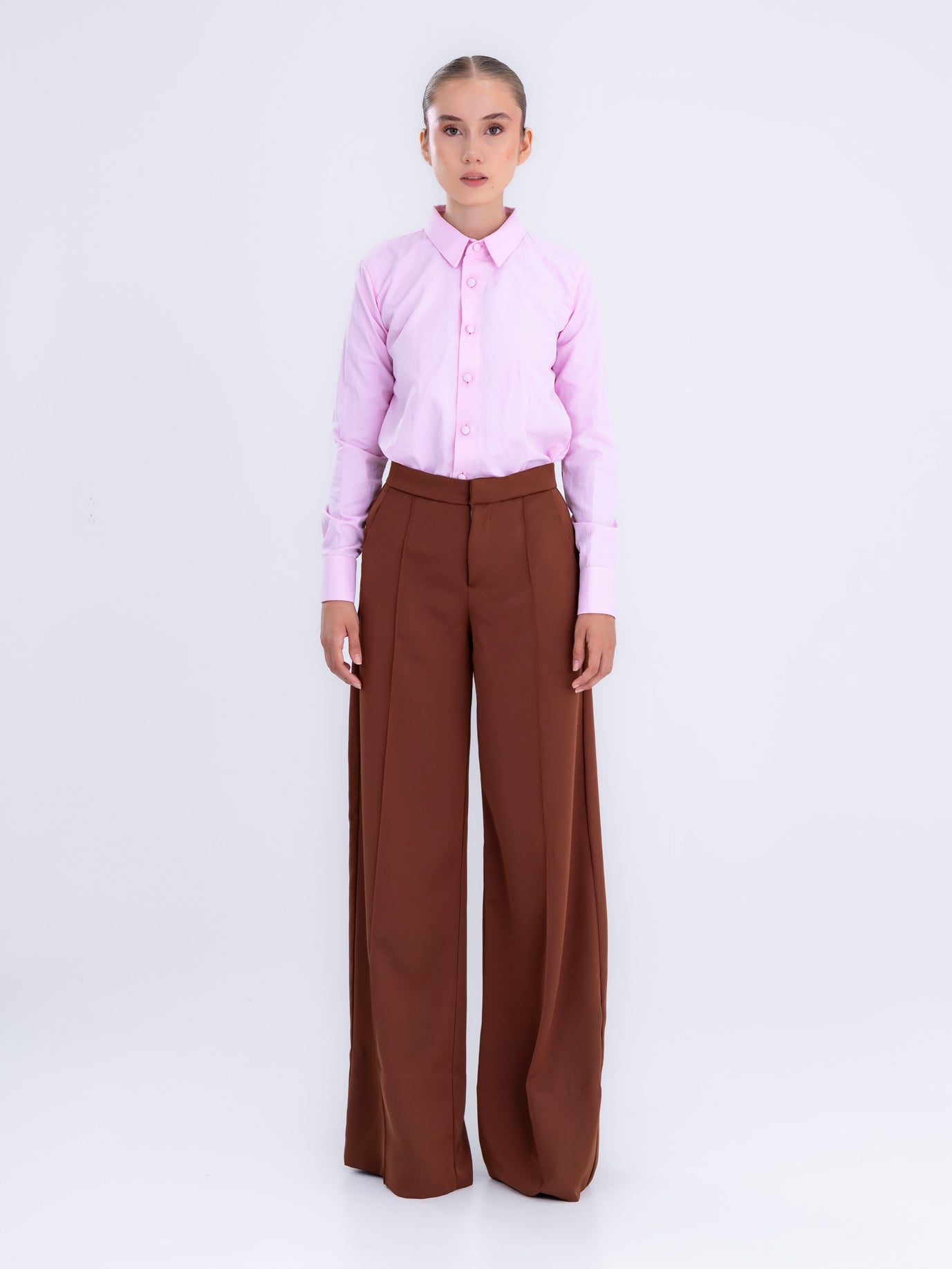 Pantalones Anchos Marrones Chocolate