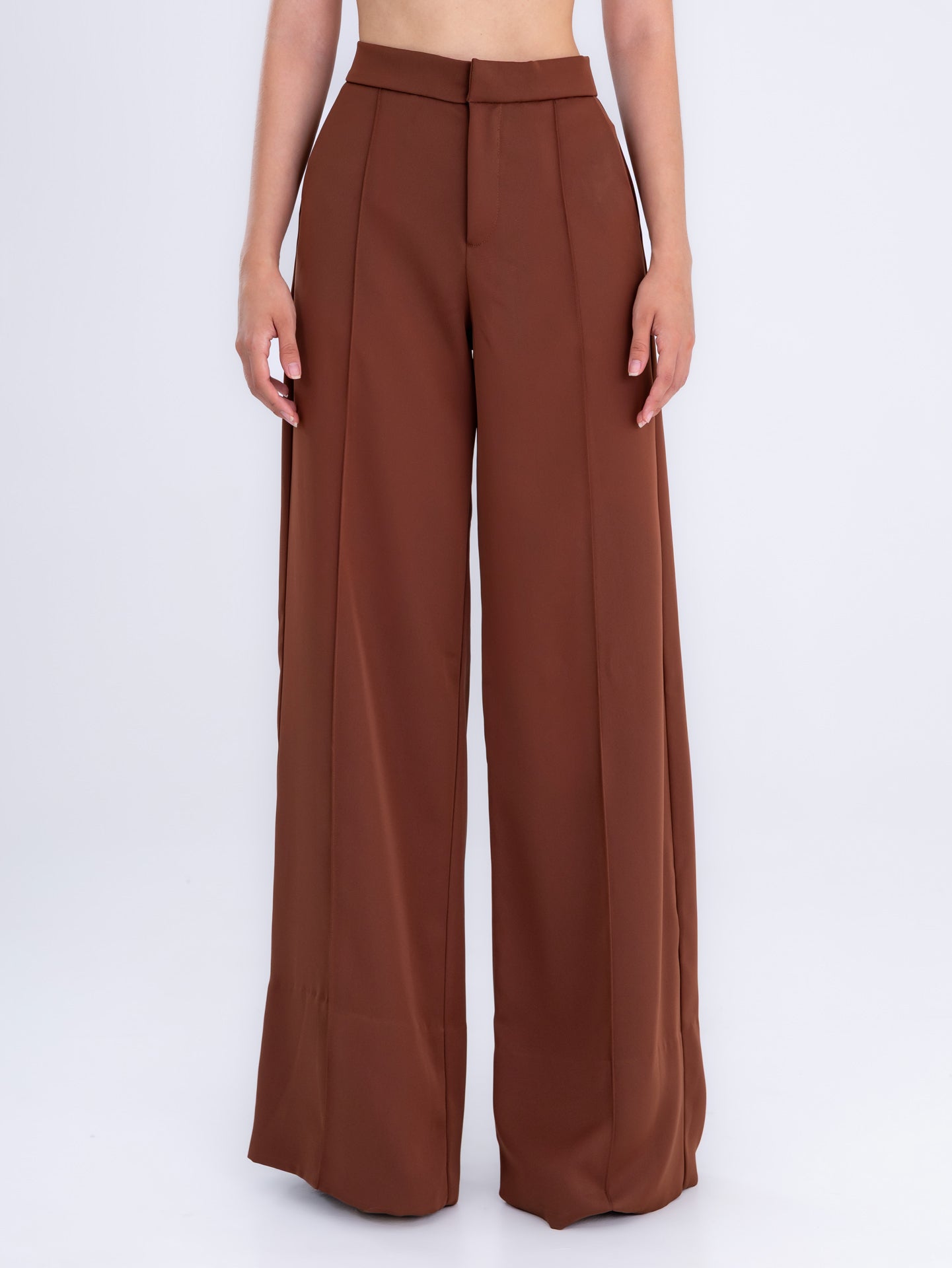 Pantalones Anchos Marrones Chocolate