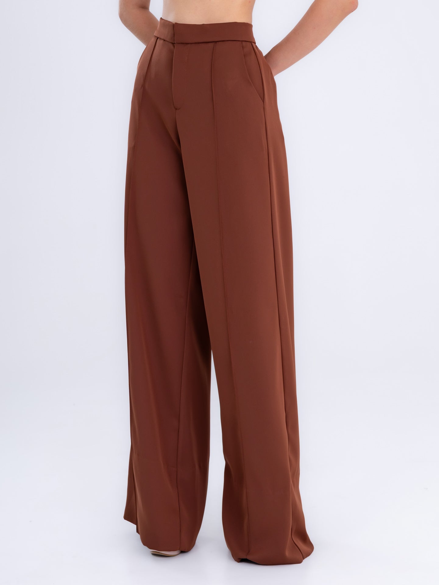 Pantalones Anchos Marrones Chocolate