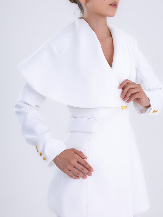 Snow White Cape Blazer