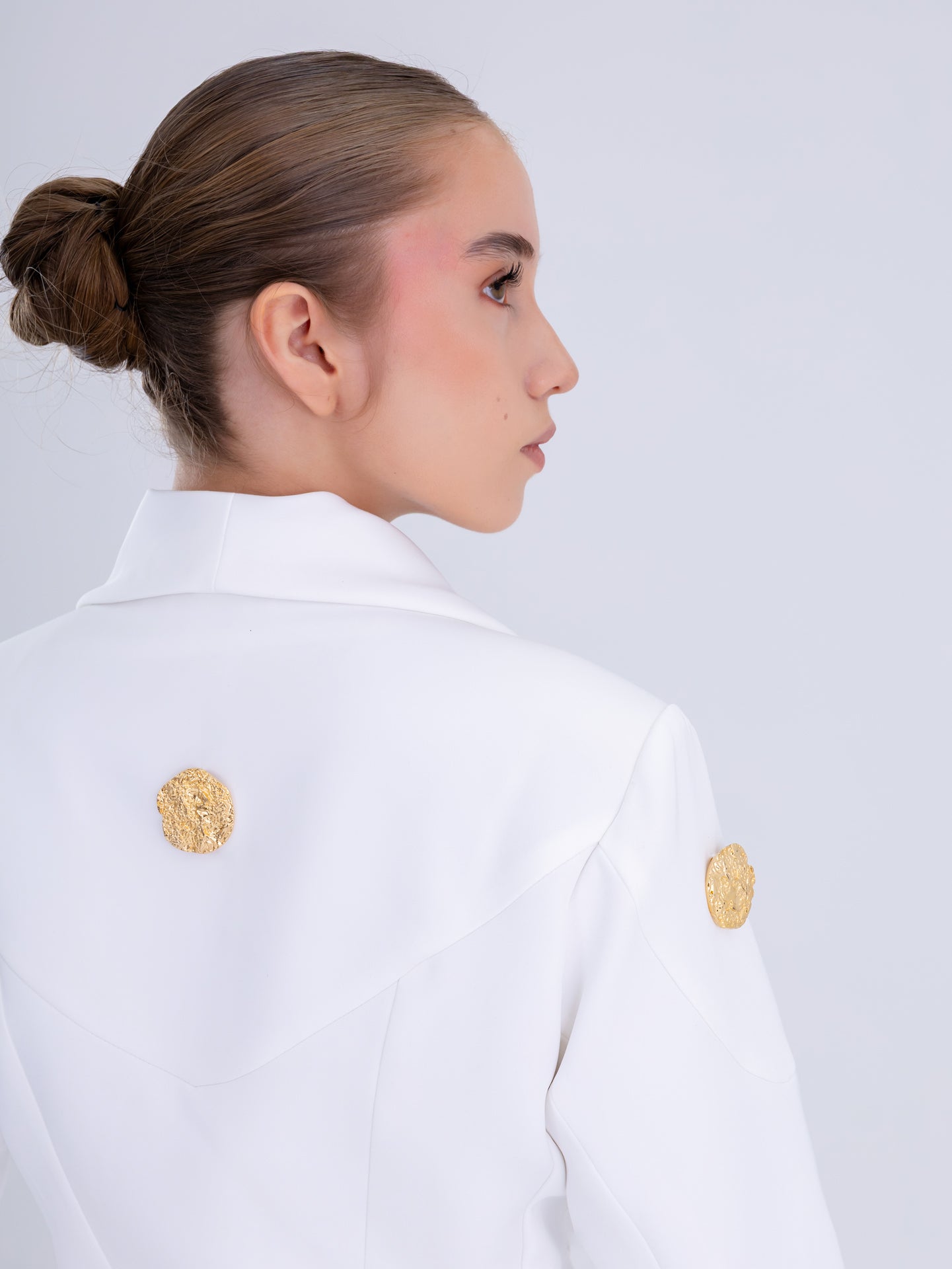 Snow White Double-Breasted Blazer