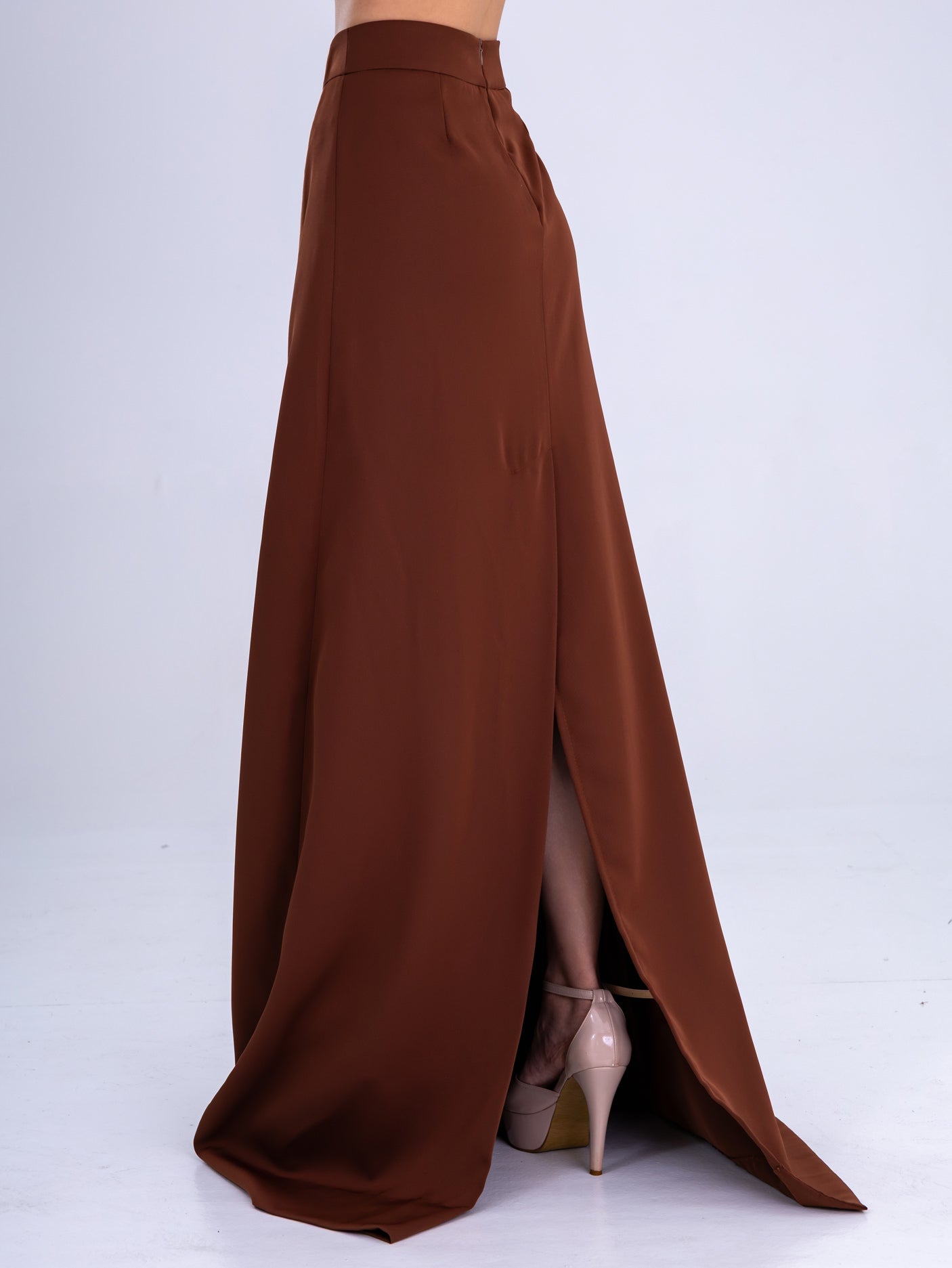 Chocolate Brown Maxi Skirt