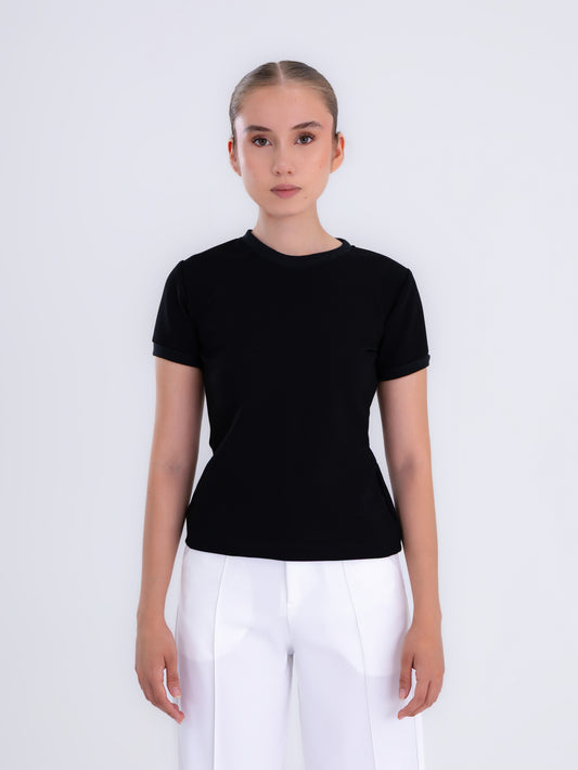 Jet Black Basic T-Shirt