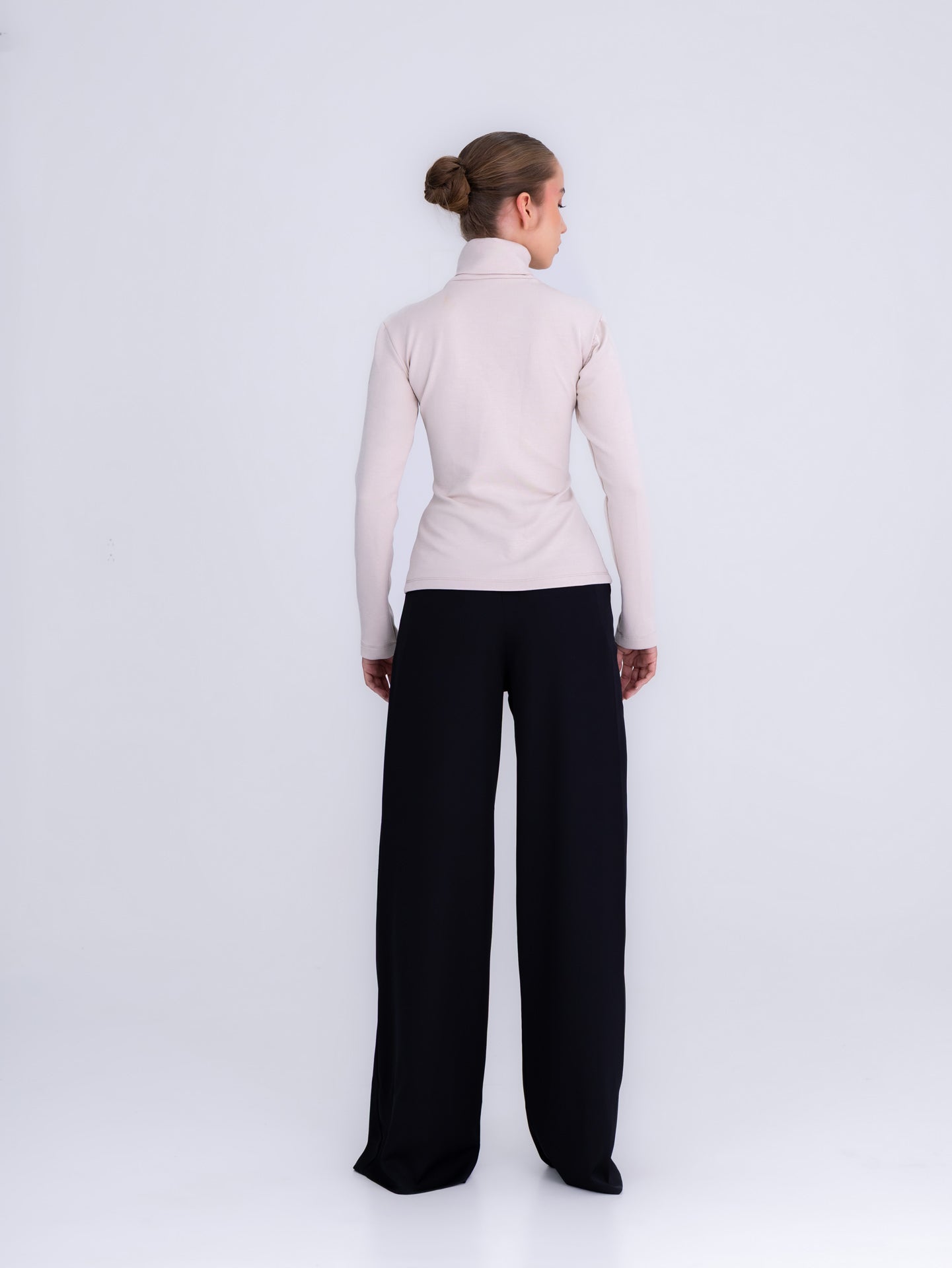 Beige Turtleneck Sweater