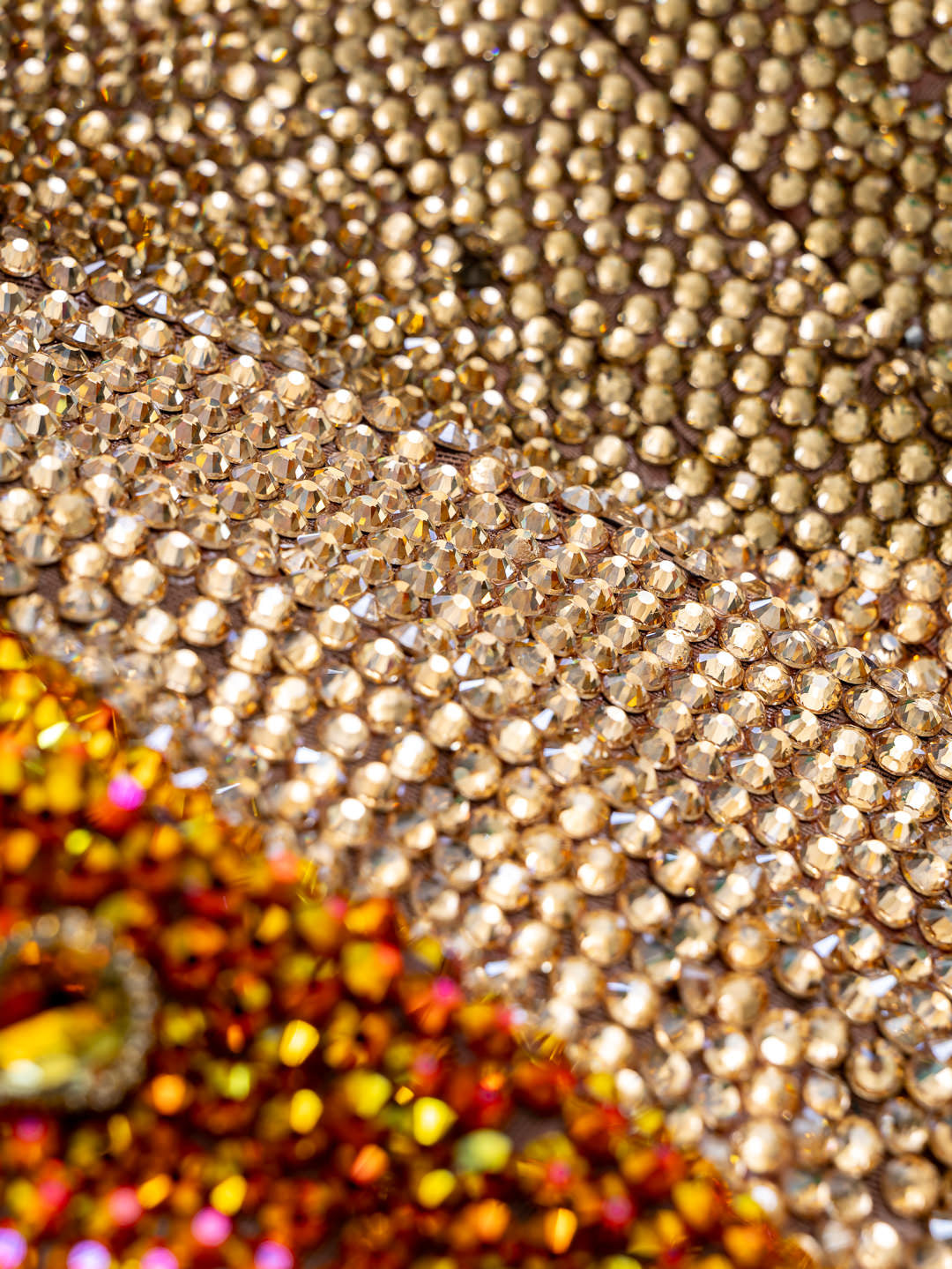 Vestido de gala Mostaza y Dorado